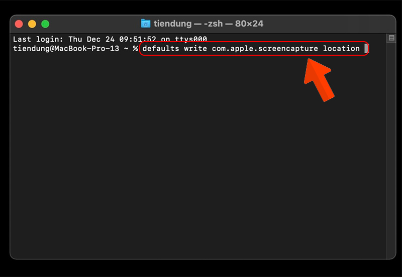 Nhập c&acirc;u lệnh thay đổi vị tr&iacute;